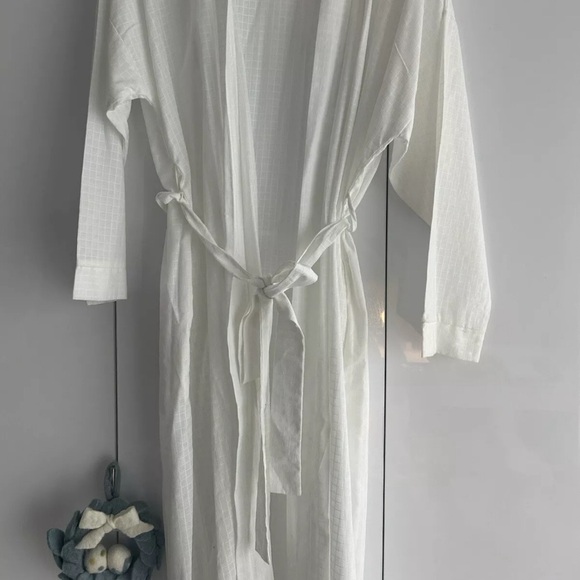 FROU FROU Cotton Robe Peignoir White Medium Loungewear Kimono - Picture 12 of 16